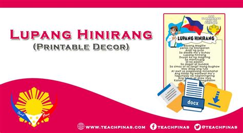 Lupang Hinirang Printable Decor .